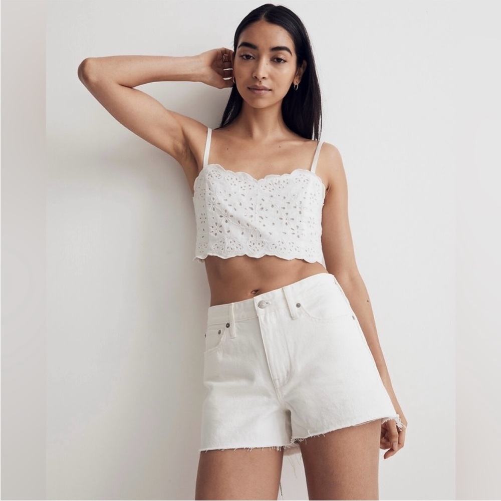 Madewell Relaxed Denim Shorts - White